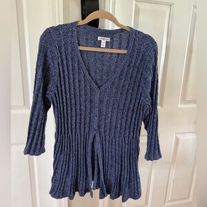 Croft & Barrow Navy Textured Cardigan